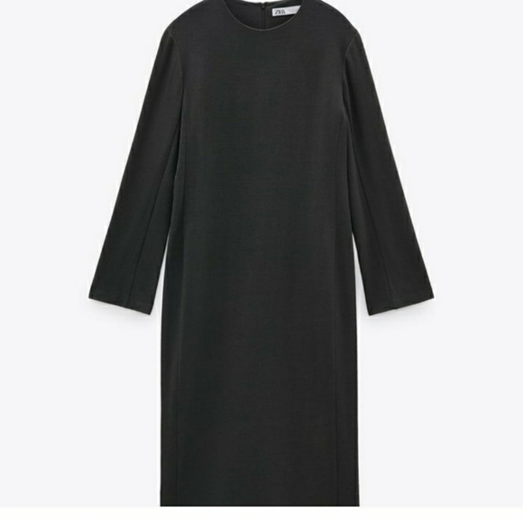 Zara contrast wool blend dress Large - Picture 4 of 6